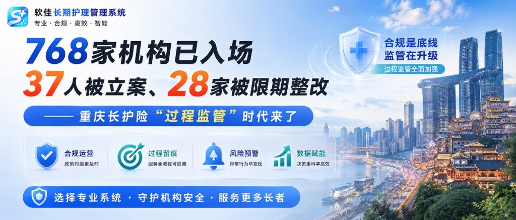 768家机构已入场,28家被限期整改、37人被立案——重庆长护险“过程监管”时代来了,你的系统还扛得住吗?